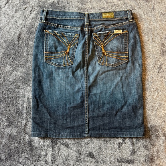 David Kahn Dark Blue Denim Skirt Size 28 - Picture 5 of 7